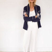 Nautical Shawl Cardigan