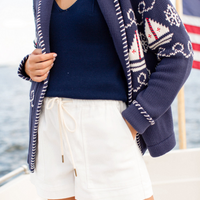 Nautical Shawl Cardigan