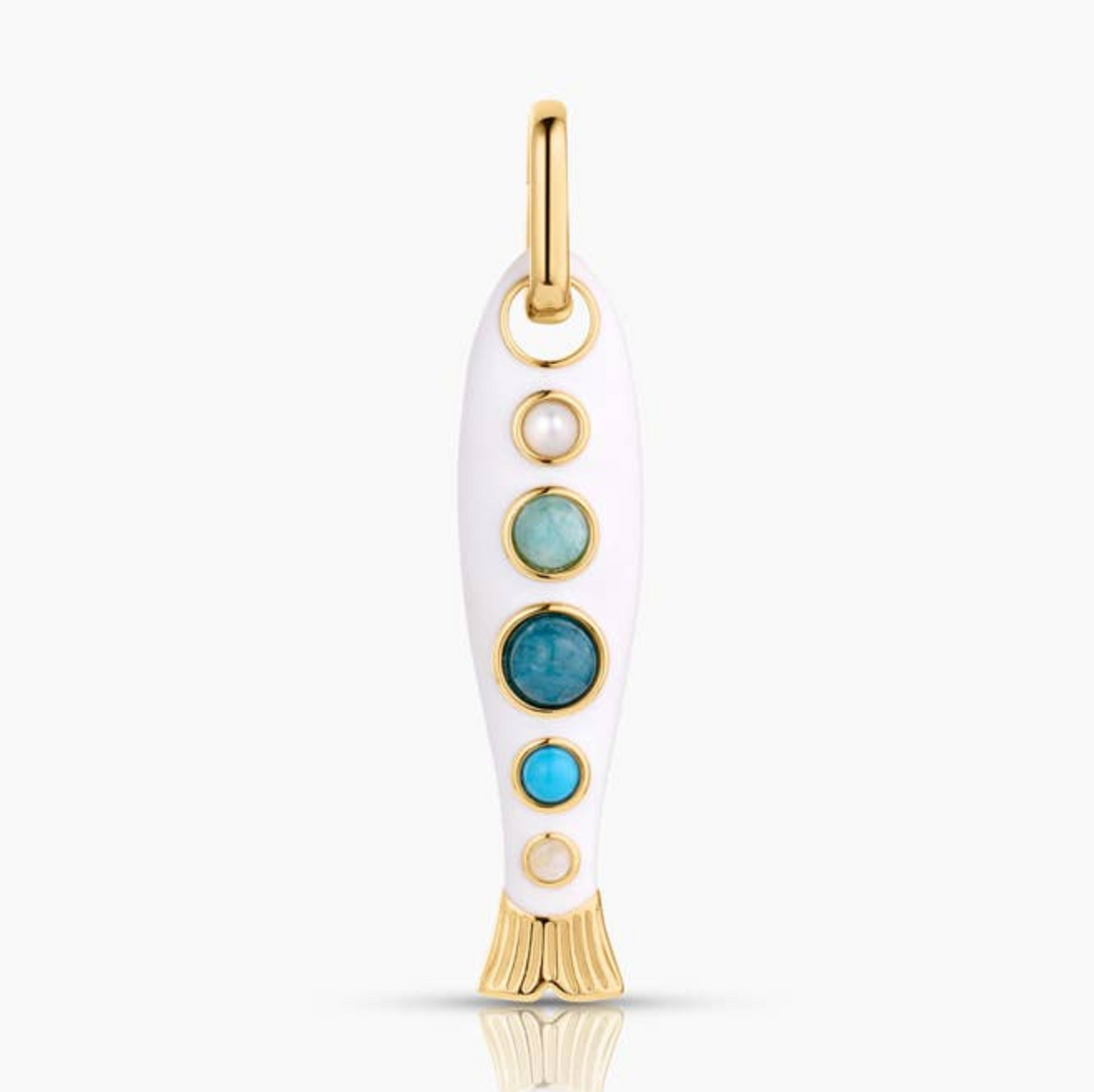 Amalfi Fish Clip Charm White