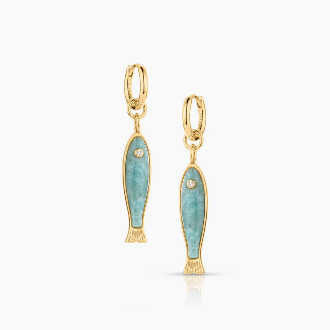 Fortuna Amazonite Hoop Earrings