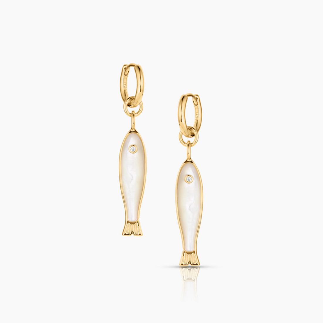 Fortuna MOP Hoop Earrings
