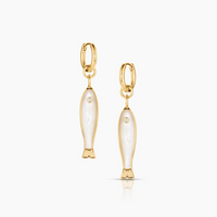 Fortuna MOP Hoop Earrings