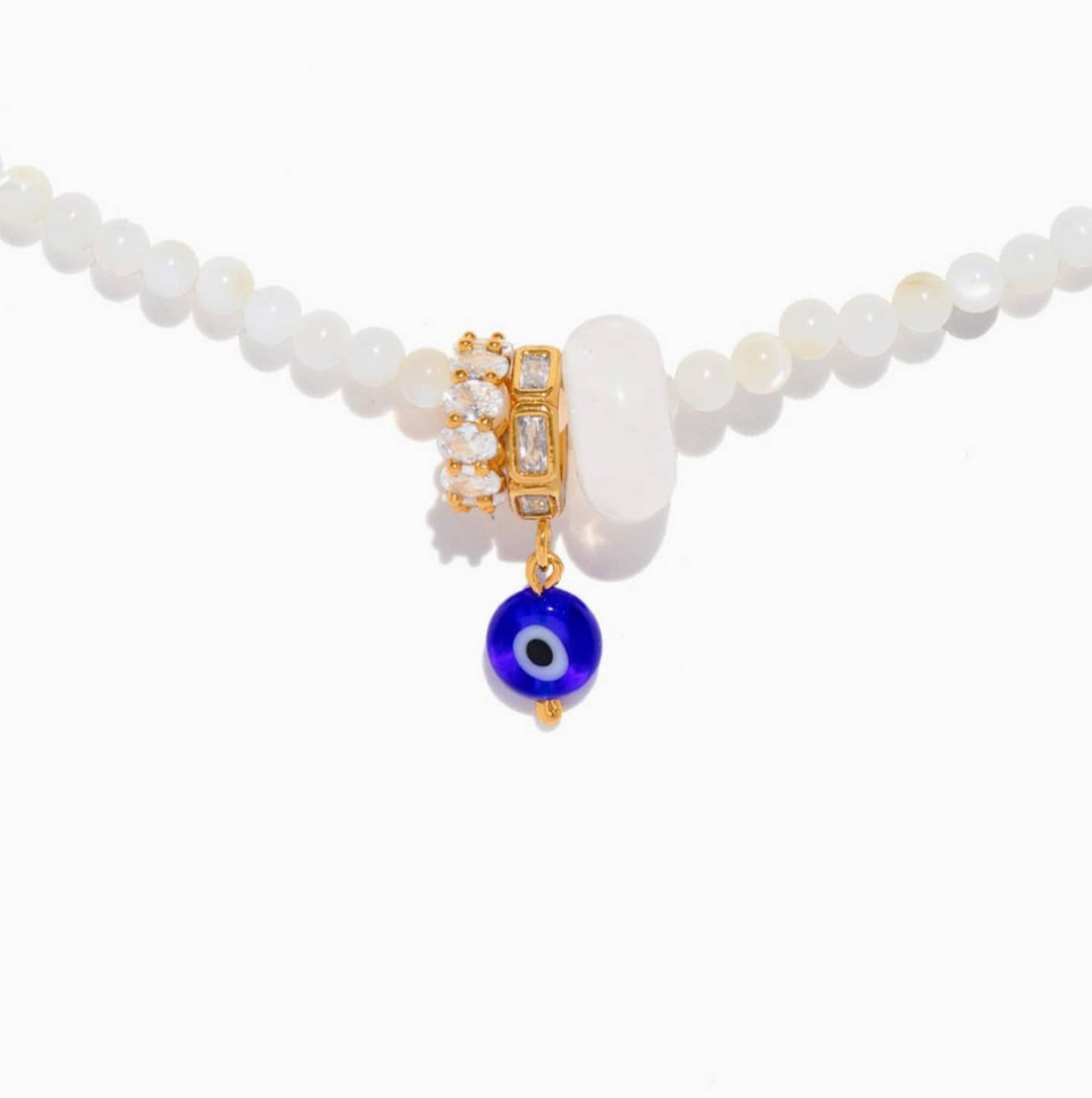 Evil Eye Charm Beaded Necklace