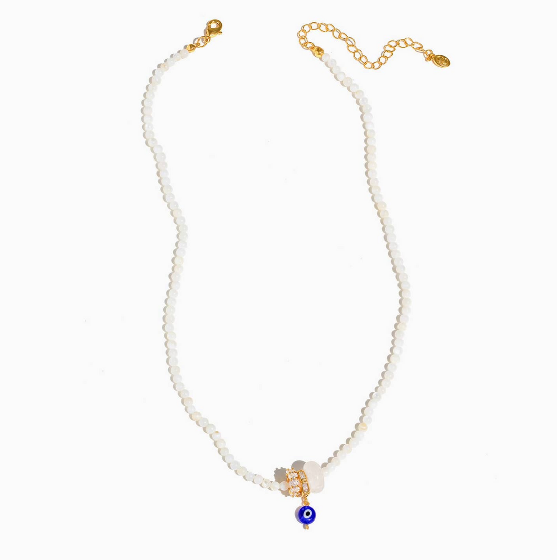 Evil Eye Charm Beaded Necklace