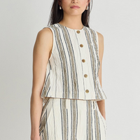 Stripe Godet Tee
