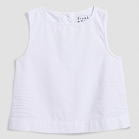 Shelly Denim Tank White