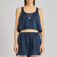 Lodi Cropped Tank Navy