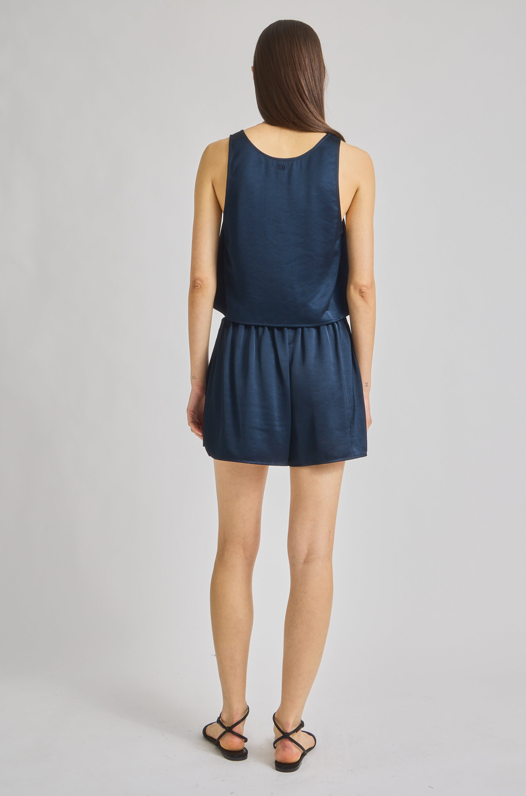 Lodi Cropped Tank Navy