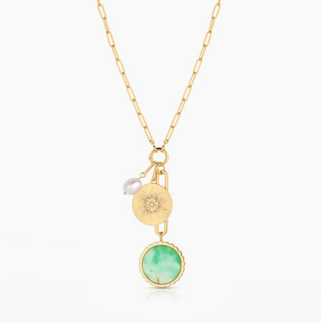 Solario Sundial Chrysoprase Necklace