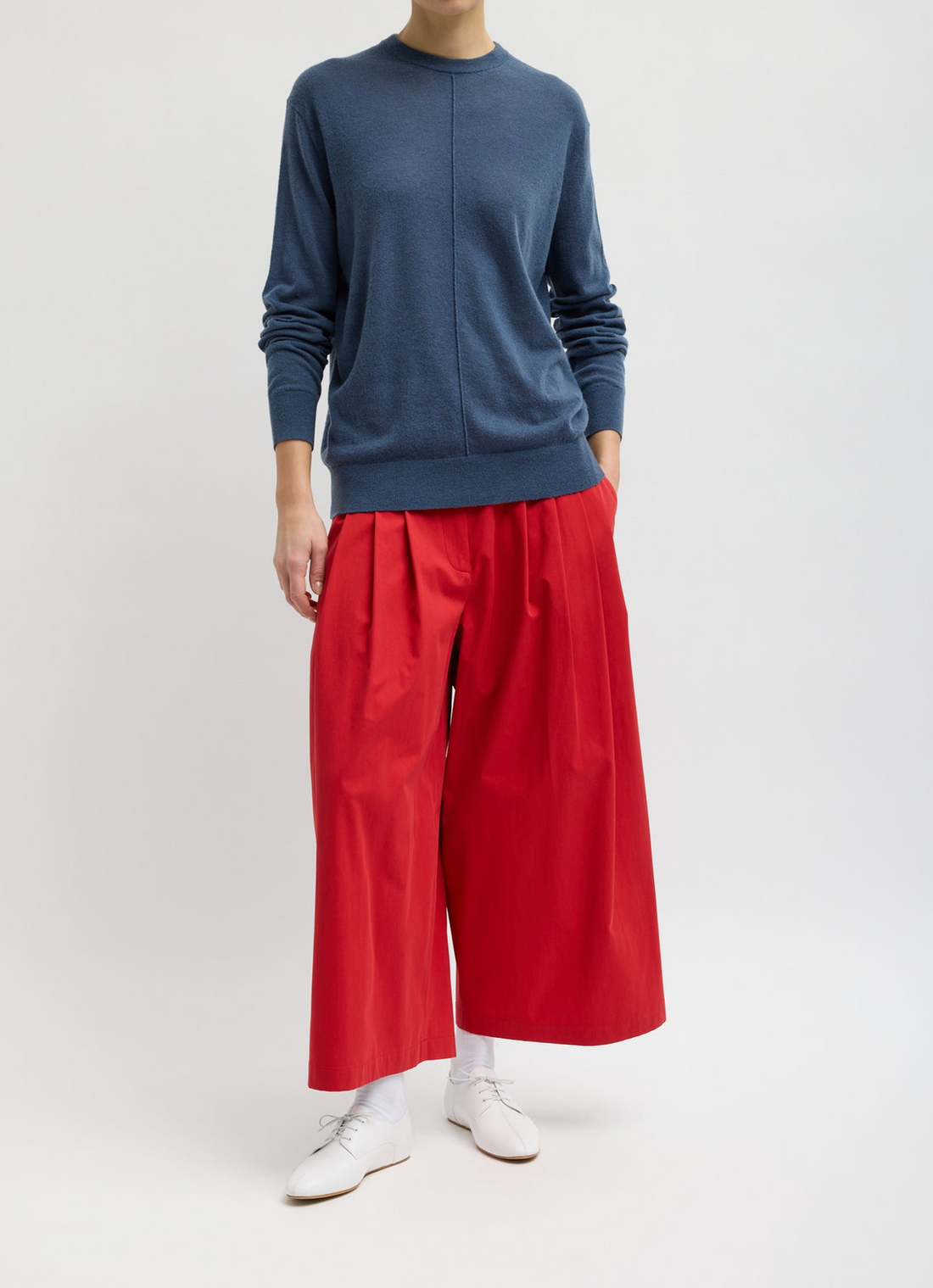Skinlike Mercerized Wool Pullover
