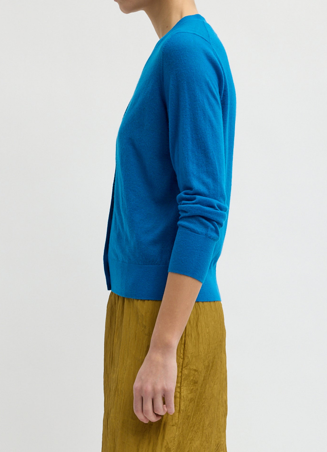 Skinlike Mercerized Wool Cardigan