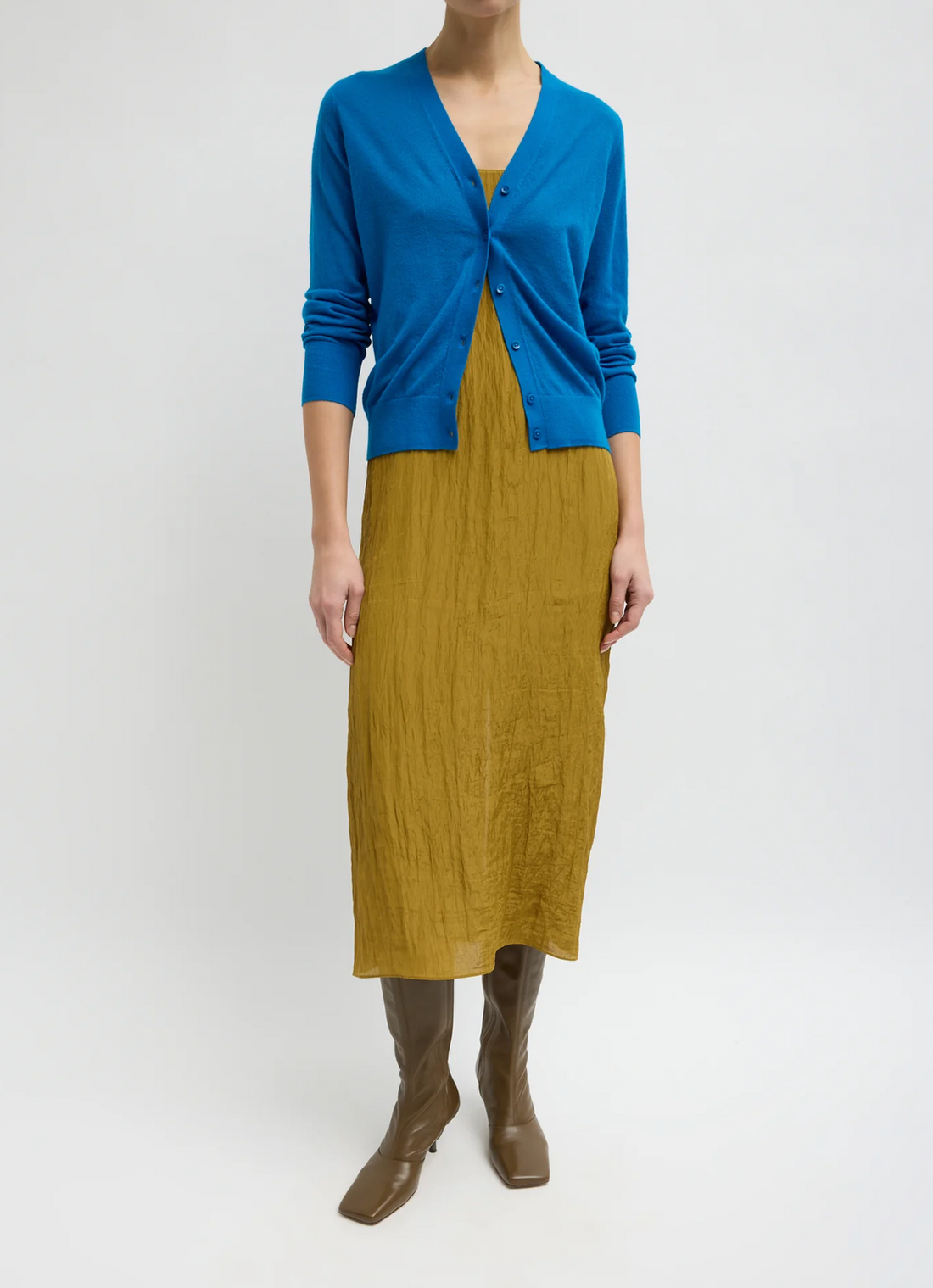 Skinlike Mercerized Wool Cardigan