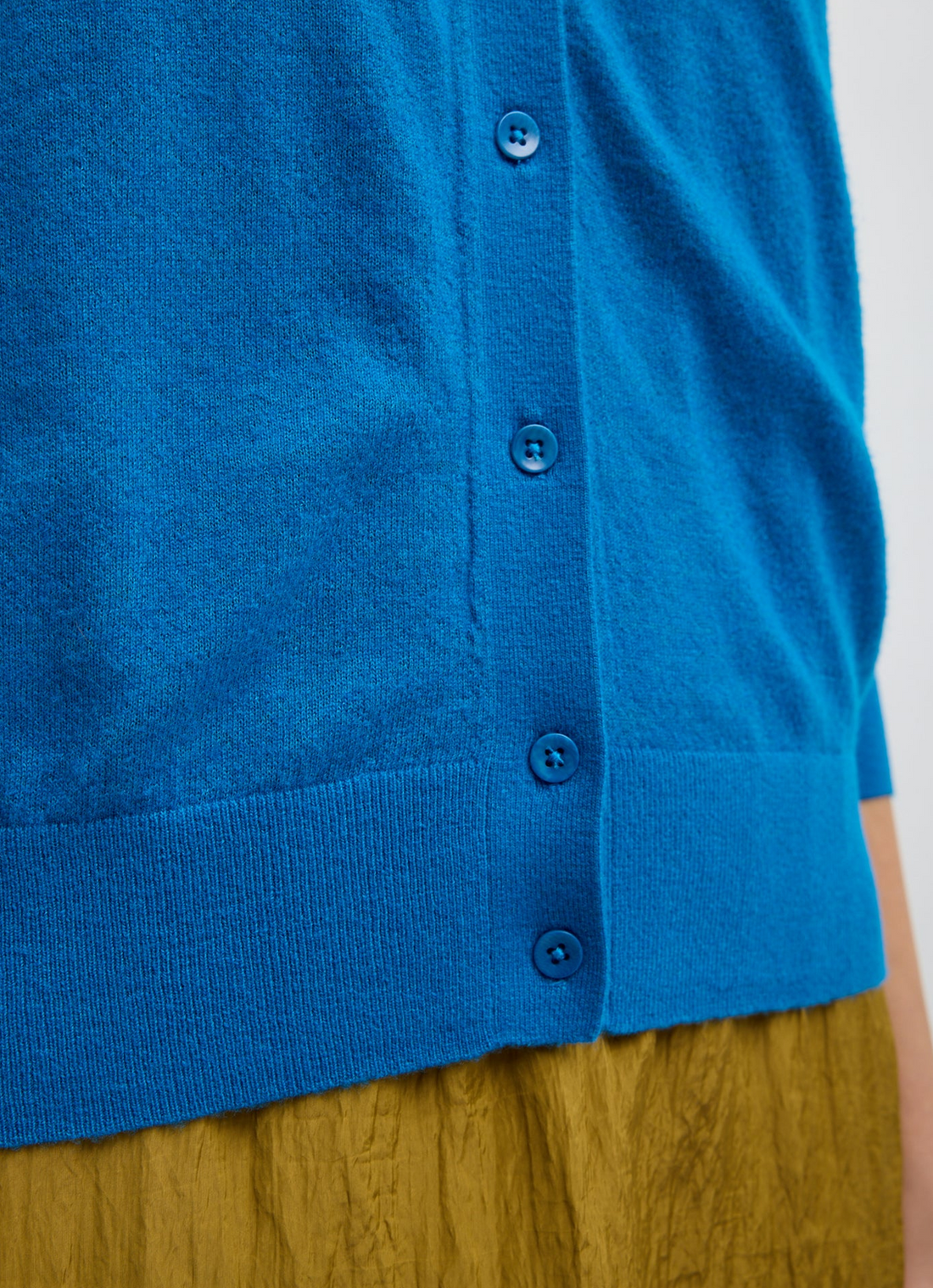 Skinlike Mercerized Wool Cardigan