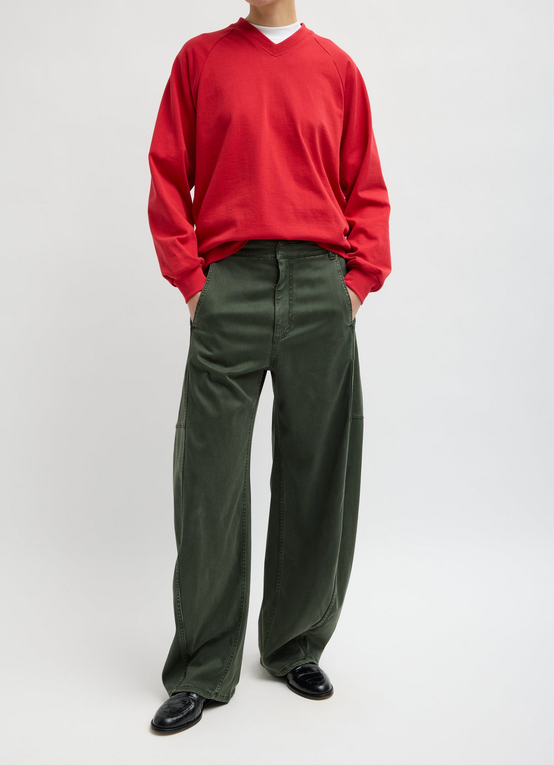 Twill Sid Pant Army Green