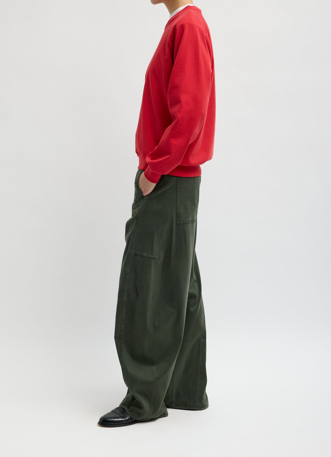 Twill Sid Pant Army Green