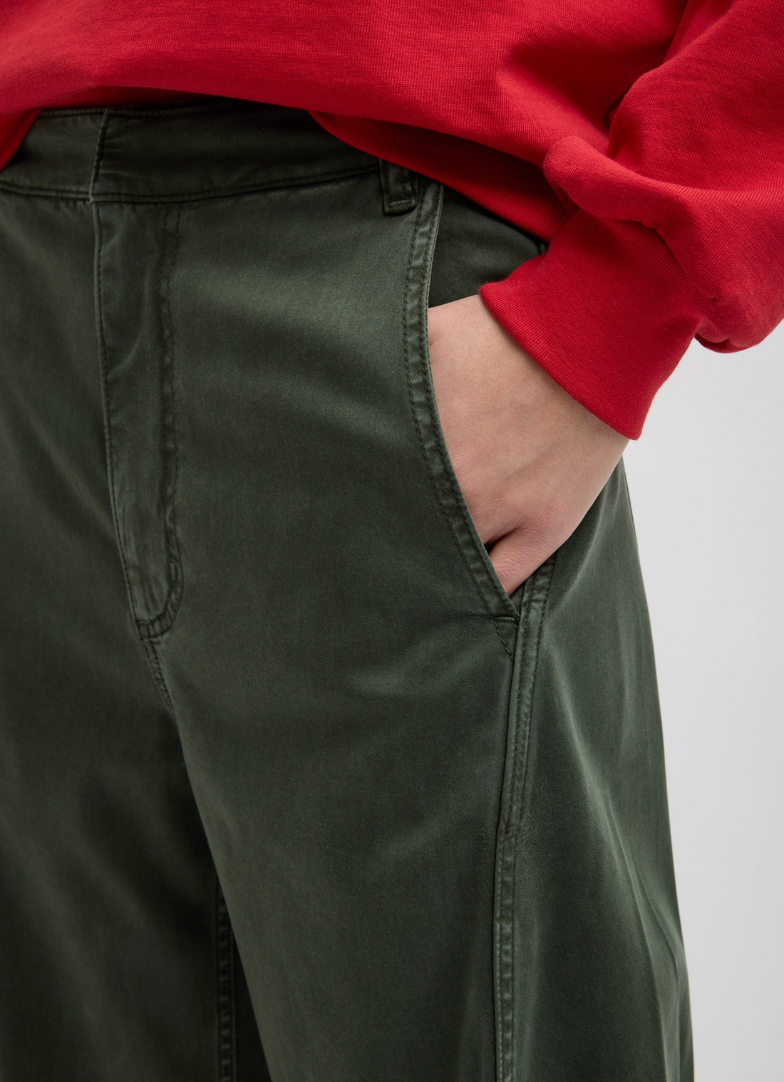 Twill Sid Pant Army Green