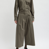 Bio Twill Triple Pleat Crop Pant