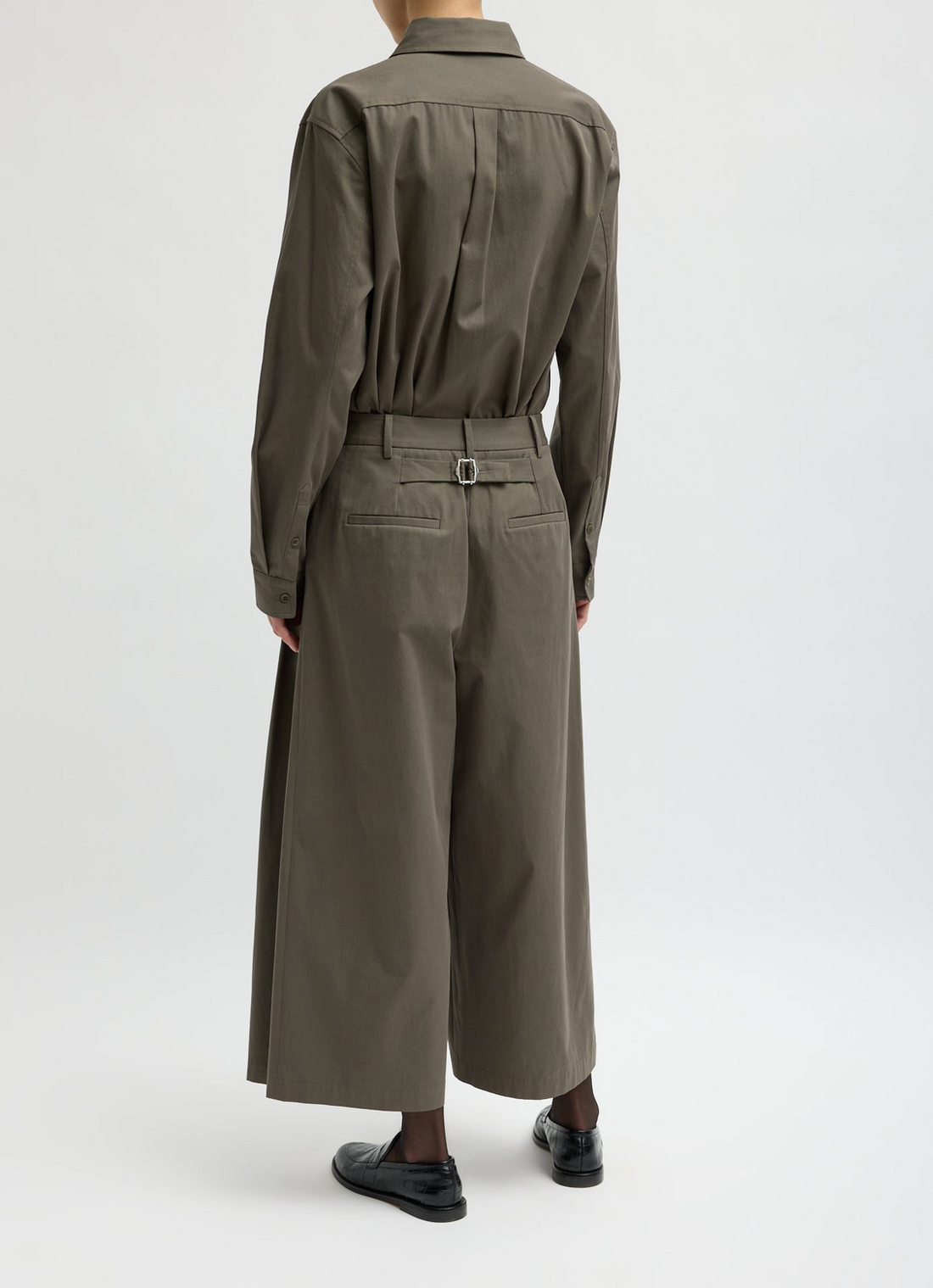Bio Twill Triple Pleat Crop Pant