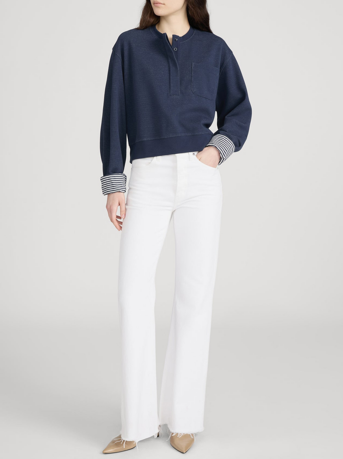 The Stripe Cuff Sweatshirt