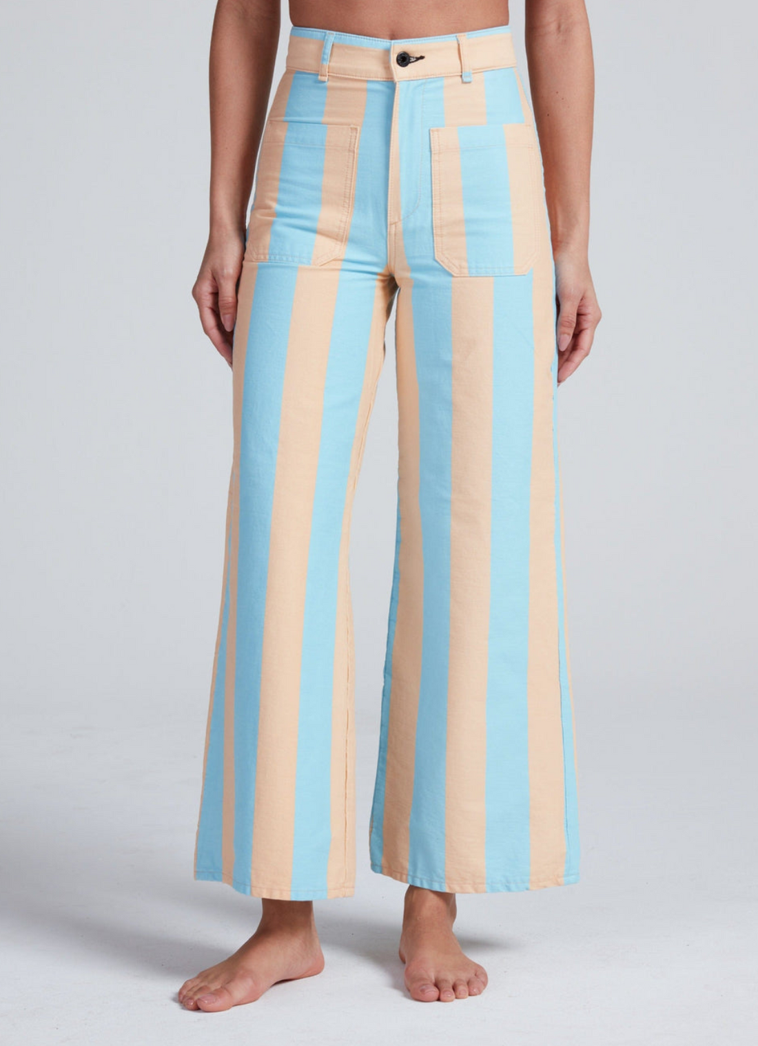 Cropped Sailor Palm Stripe