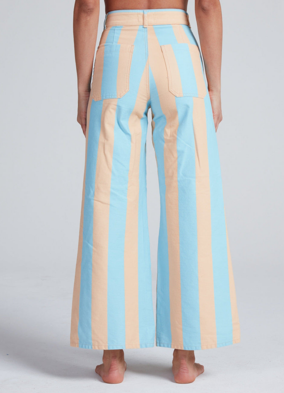 Cropped Sailor Palm Stripe