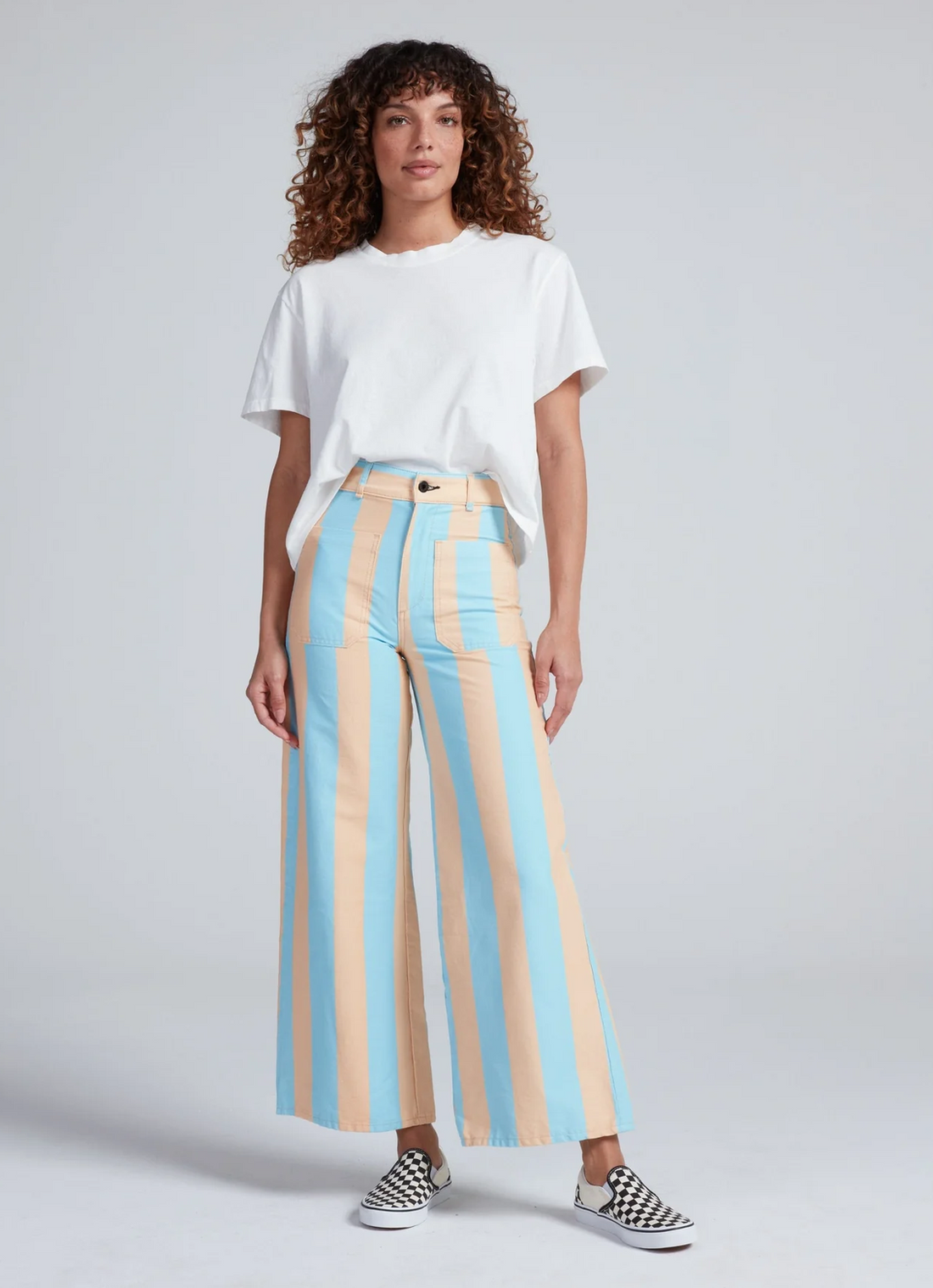 Cropped Sailor Palm Stripe