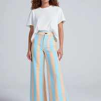 Cropped Sailor Palm Stripe