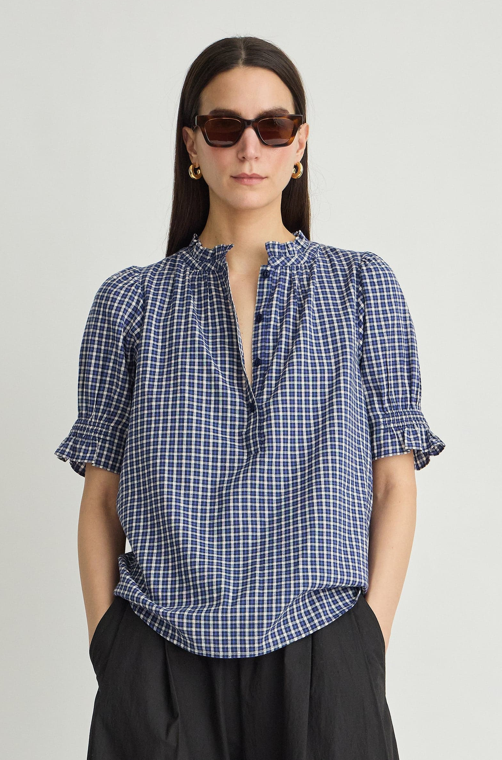 Los Altos Plaid Top
