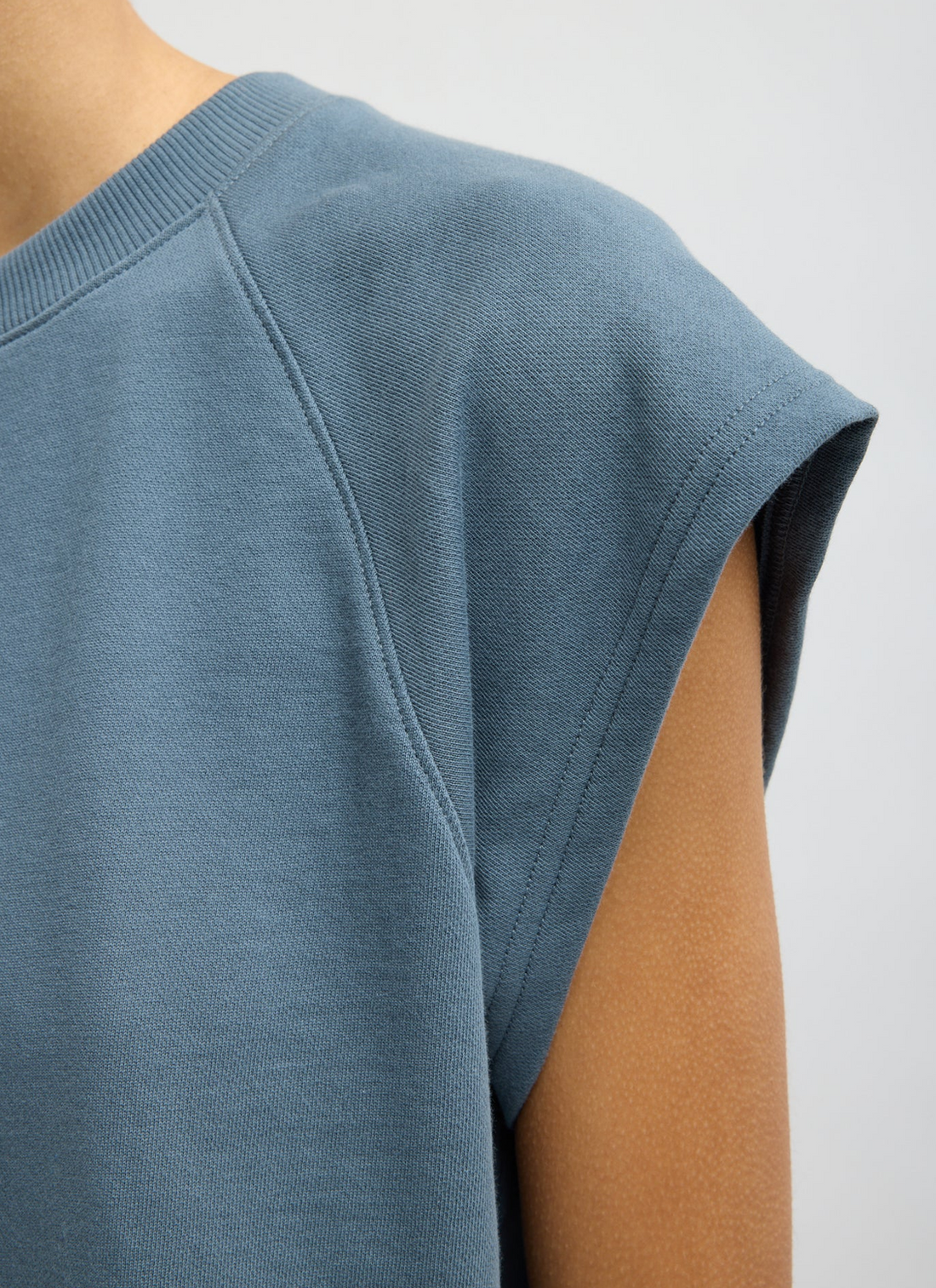 Sweatshirting Easy Top Blue Grey