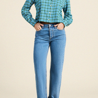 Nessa Shirt Fogline Plaid