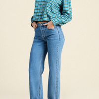 Nessa Shirt Fogline Plaid