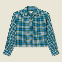 Nessa Shirt Fogline Plaid