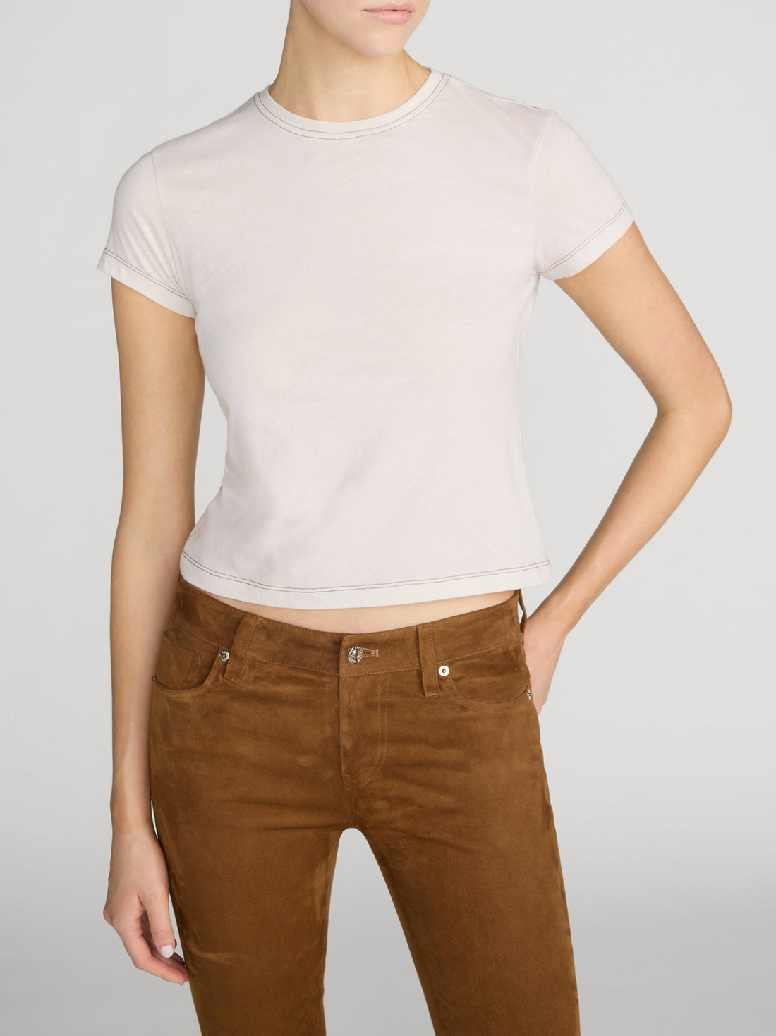 The Contrast Stitch Baby Tee