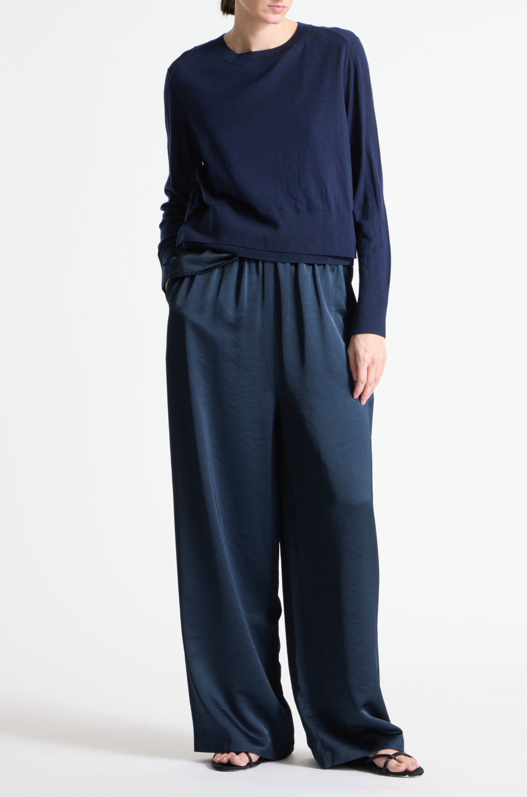 Elodie Layered Crewneck Midnight