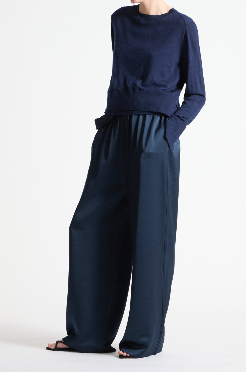 Elodie Layered Crewneck Midnight