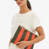 Striped Flat Clutch