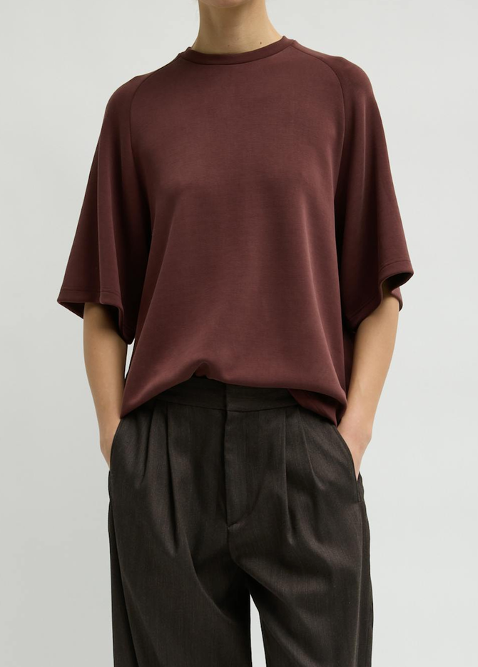 Feather Weight Baseball Tee Bordeaux