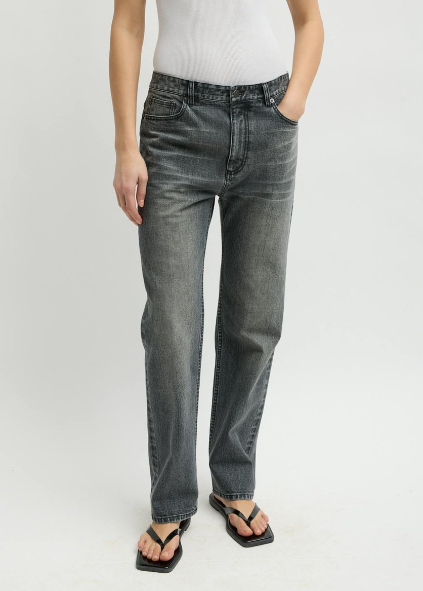 Black Stretch Selvedge Denim Charlotte Jean