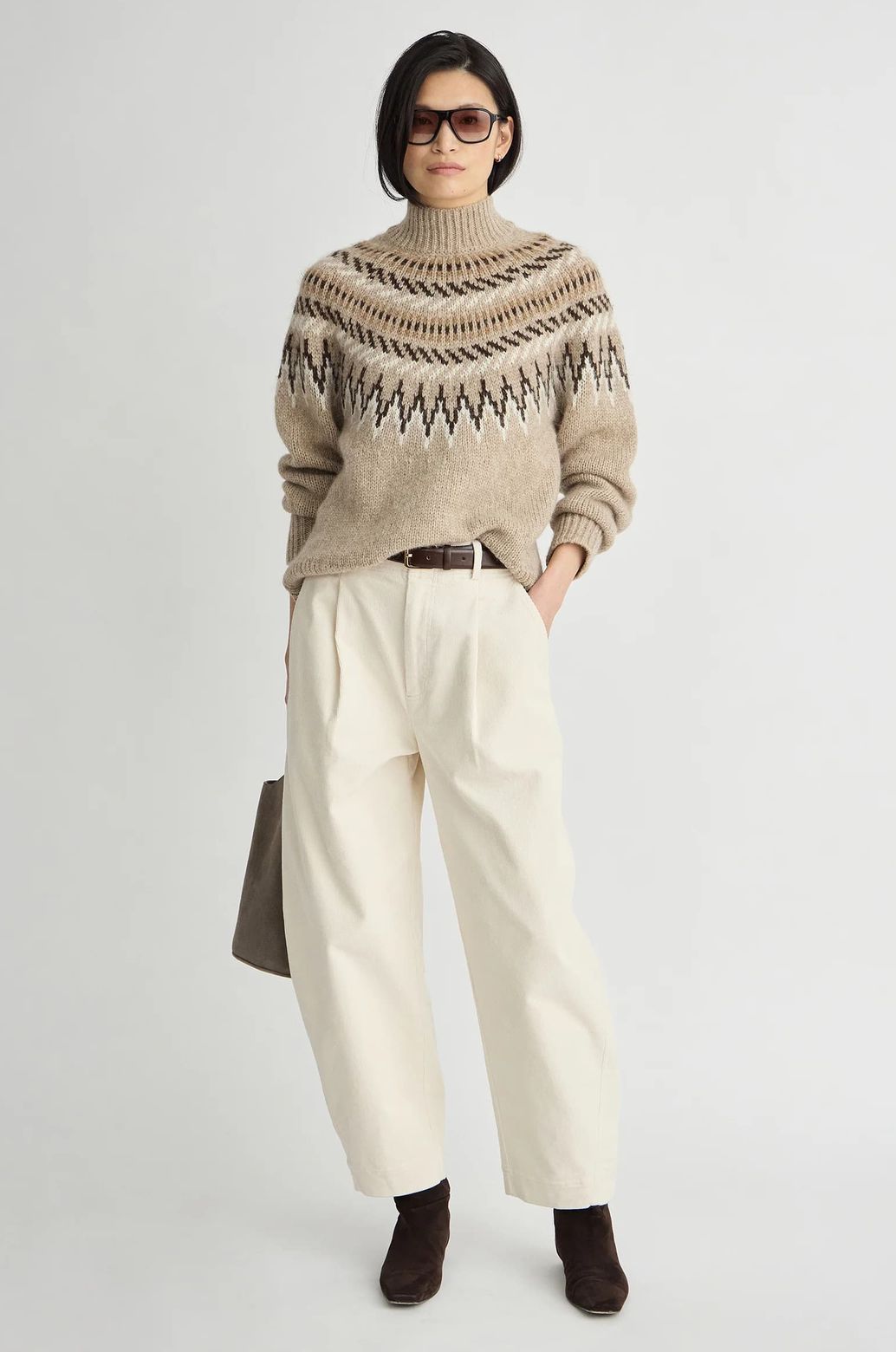 Fair Isle Mock Neck
