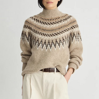 Fair Isle Mock Neck