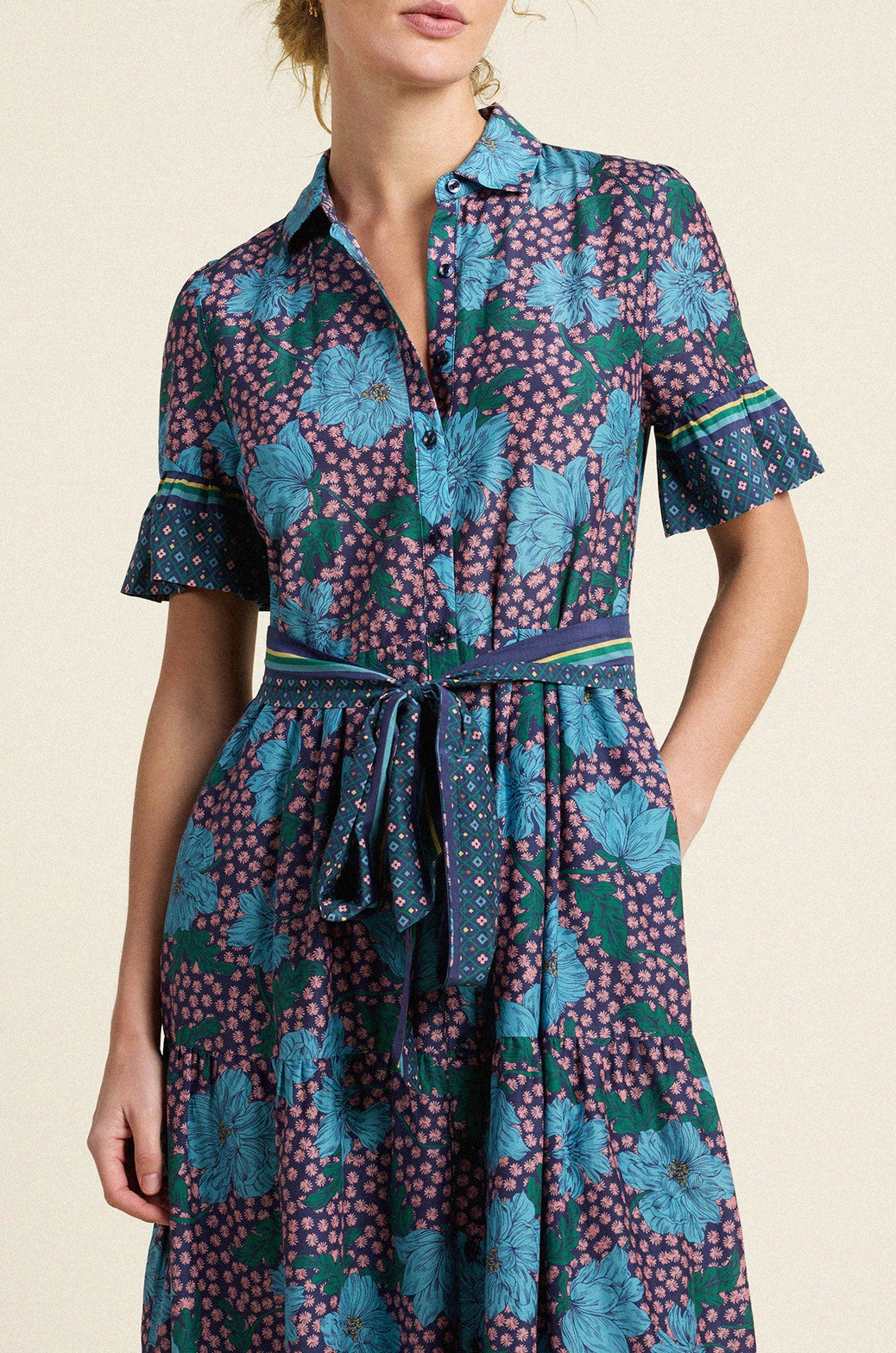 Martine Midnight Trellis Dress