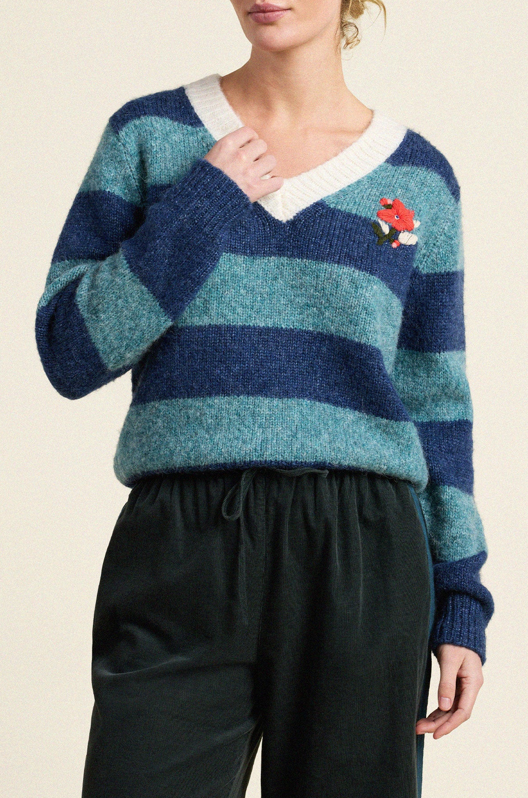 Chalet Indigo Stripe Sweater