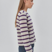 Stripe Tee Purple Grey
