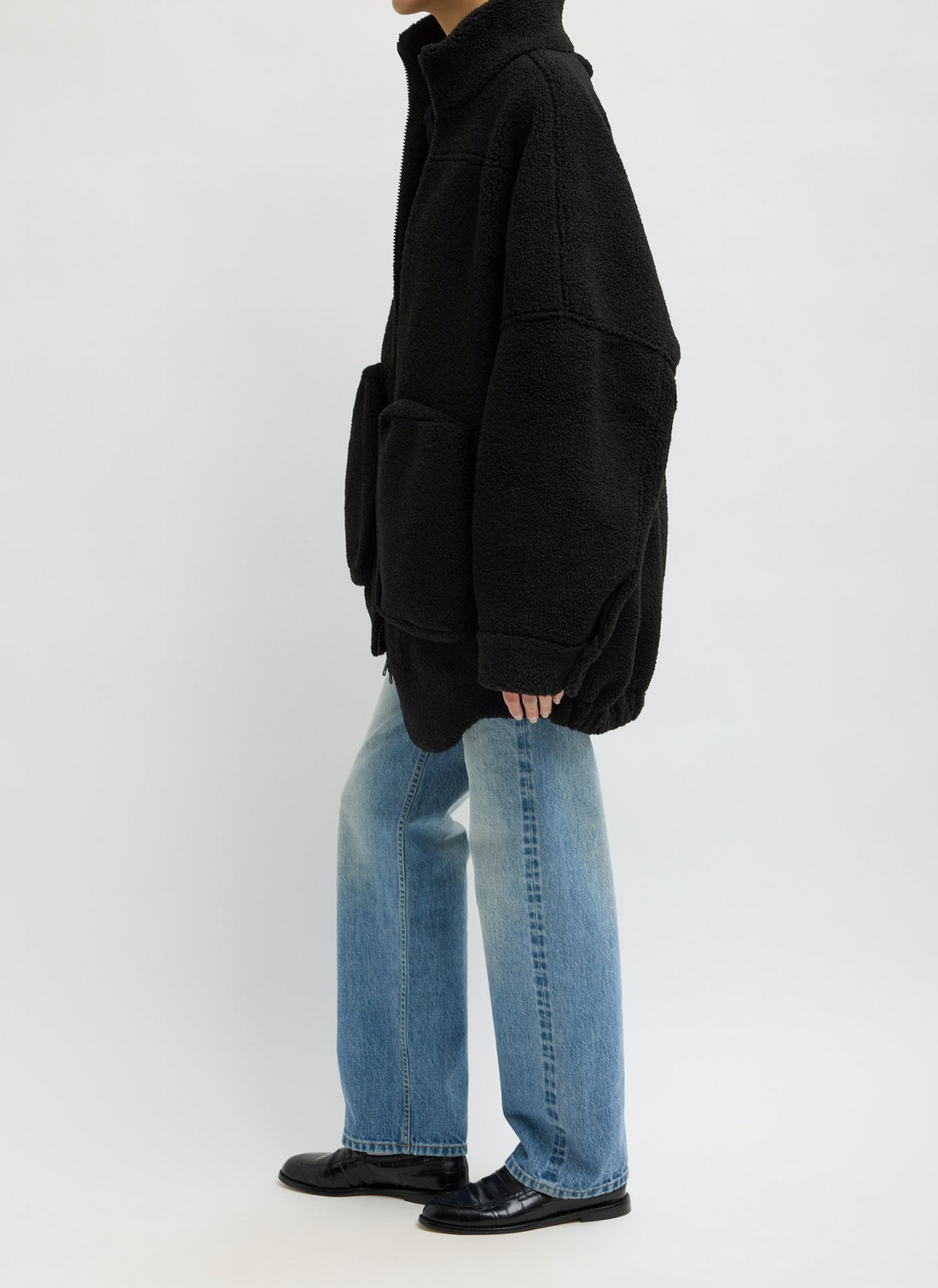 Cozy Fleece Cubic Zipup Bomber