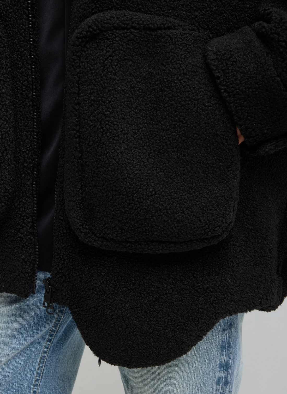 Cozy Fleece Cubic Zipup Bomber