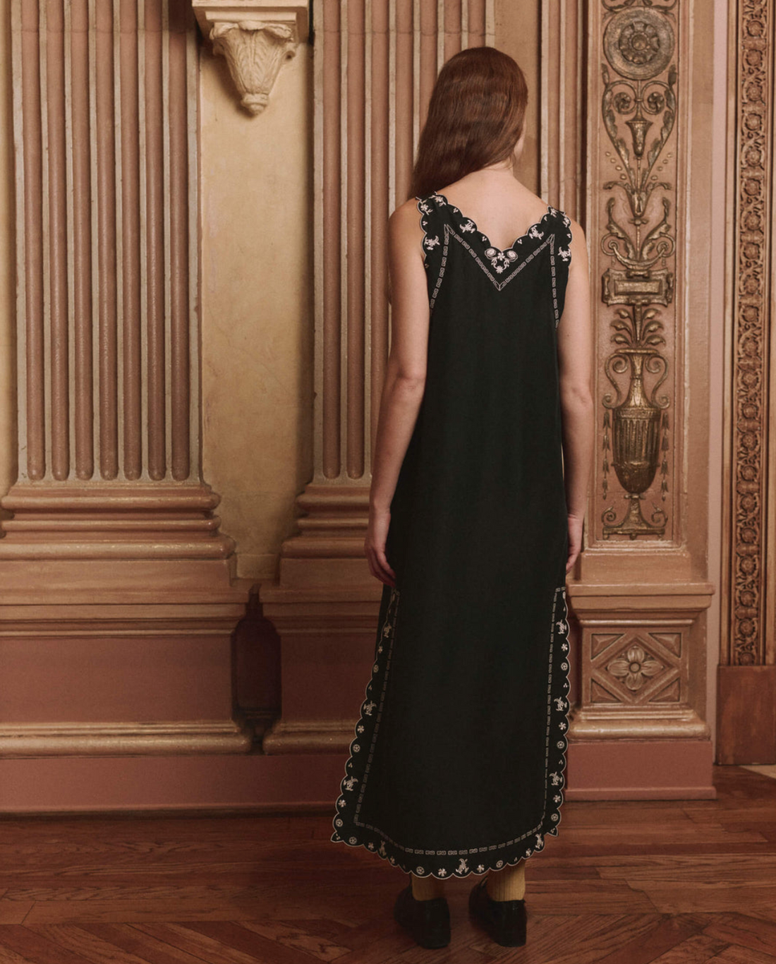 The Embroidered Floral Slip Dress