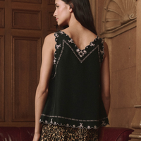 The Embroidered Floral Slip Top