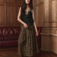 The Embroidered Floral Slip Top