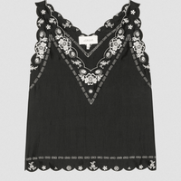 The Embroidered Floral Slip Top