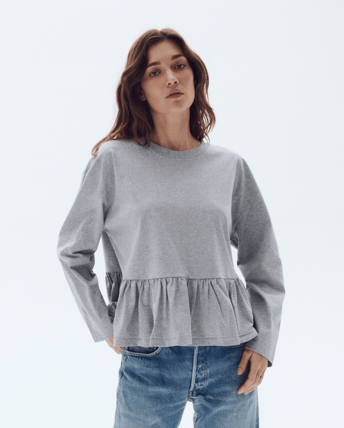 The Long Sleeve Ruffle Tee